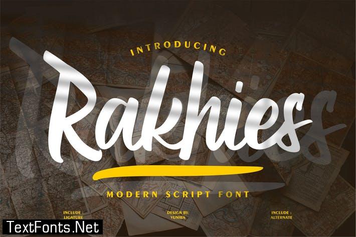 Rakhies | Modern Script Font