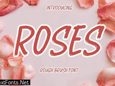 ROSES brush font