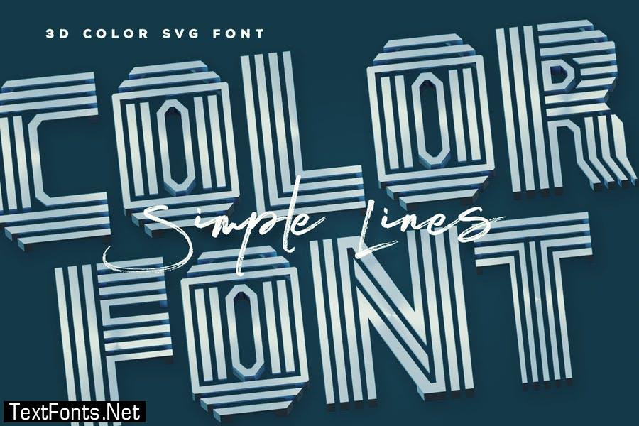 Simple Lines - Color SVG Font