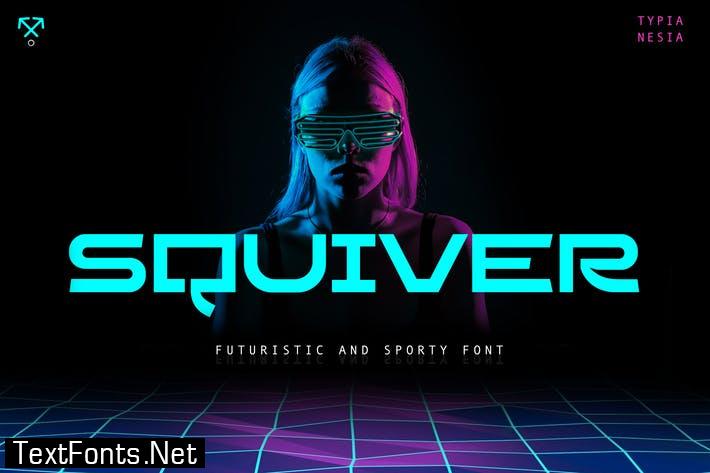 Squiver - Futuristic and Sporty Sans