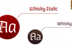 Whisky Italic Family Font