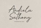 Andiela Sathony Signature Font