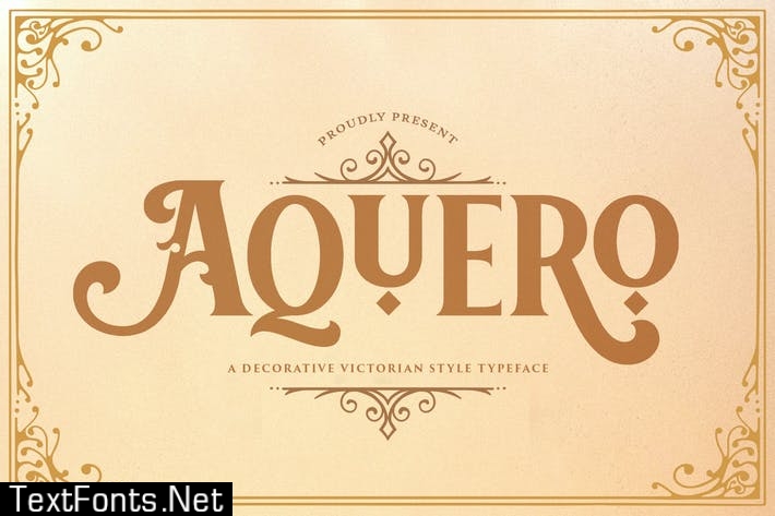 Aquero - Victorian Style Font