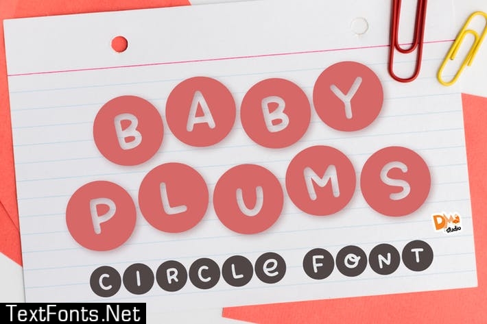 Baby Plums - Cute circle font