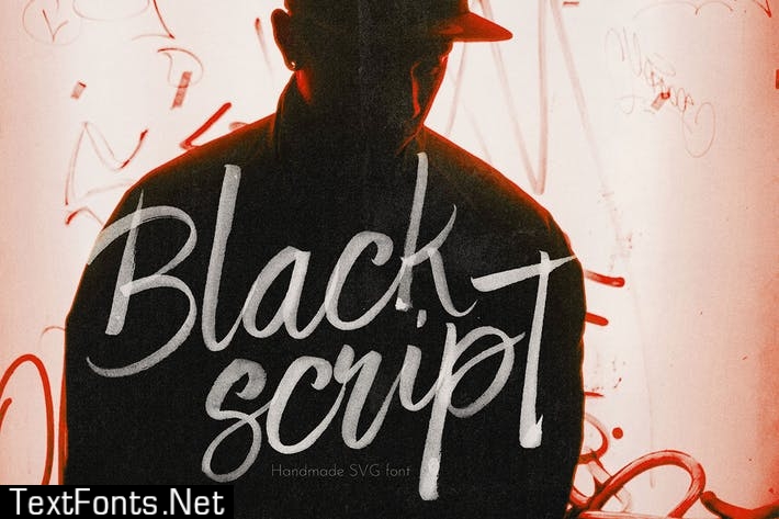 Black Script SVG Bold Brush Font