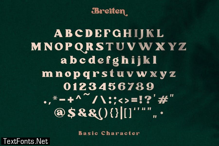 Breiten Display Font