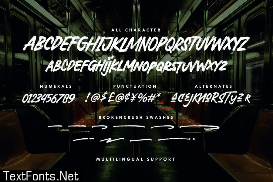 Broken Crush Font