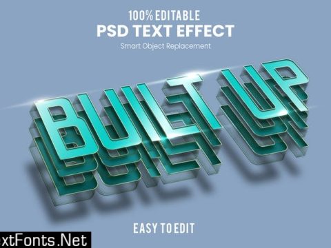 Built Up - Layered 3D text Effect 49UGRRF