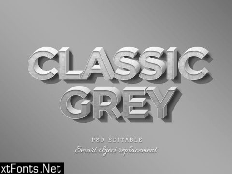 Classic Grey Text Effect SP7835A