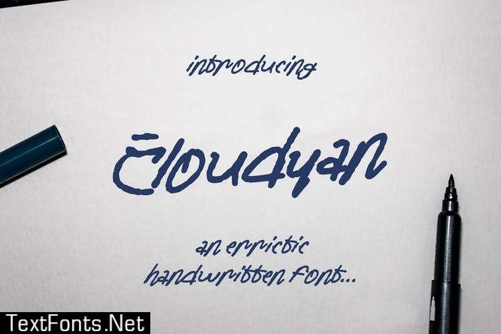 Cloudyan Handwritten Script Font