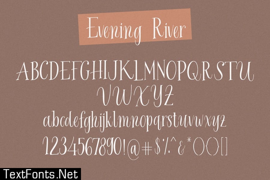 Evening River - Elegant Display Typeface