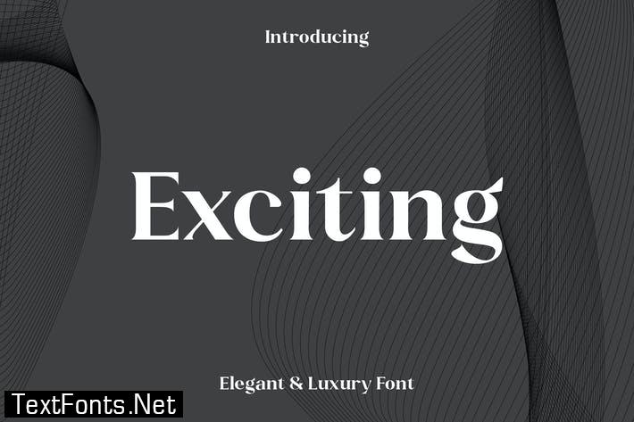 Exciting Display Font