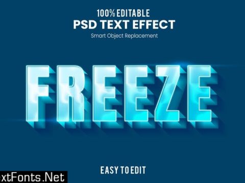 Freeze 3D Text Effect 5NC5N7R