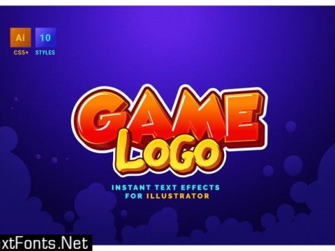 Game Logo Text Effects for Illustrator 3HPS5ZG