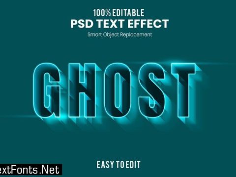 Ghost 3D Text Effect PSD 8GHHRSW