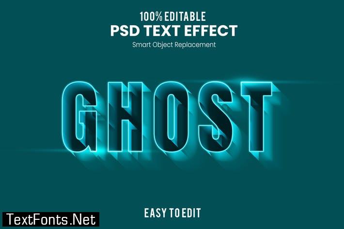 Ghost 3D Text Effect PSD 8GHHRSW