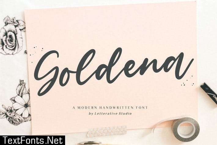 Goldena Handwriting Font YH