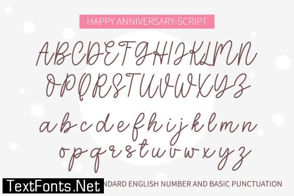 Happy Anniversary Font