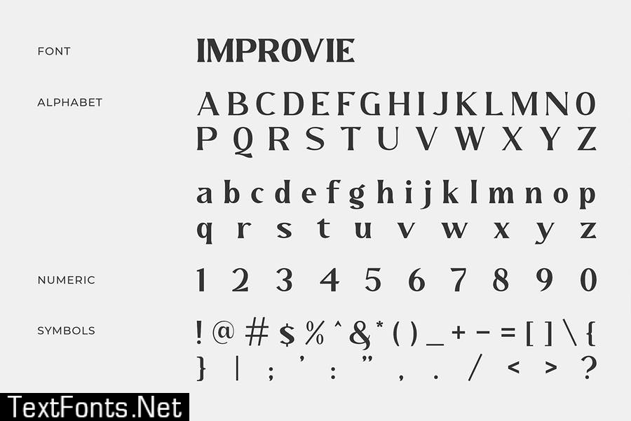 Improvie Bold Serif Font