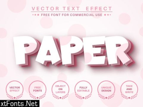 Paper lasyer - editable text effect, font style MBJX7T4