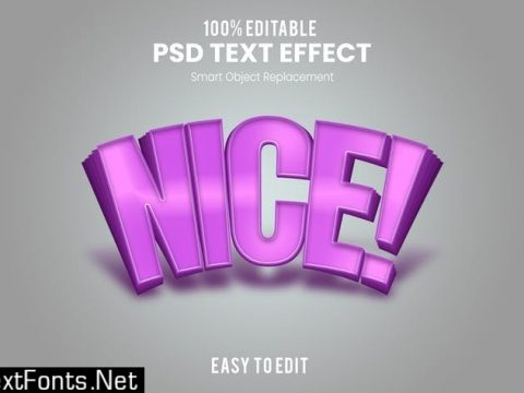 Purple 3D Text Effect 3YREAMZ