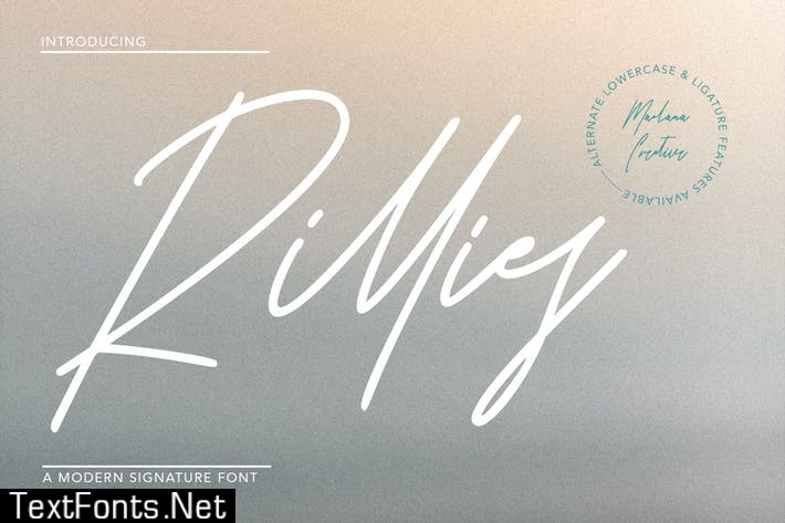 Rillies Modern Signature Font