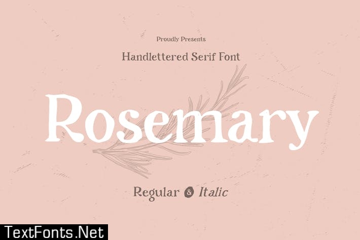 Rosemary - Handlettered Serif Font