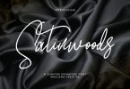Satinwoods Slanted Signature Font