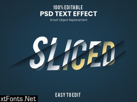 Sliced Layer Text Effect PSD MDQAGLC