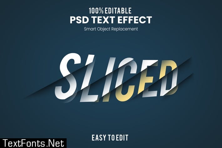 Sliced Layer Text Effect PSD MDQAGLC