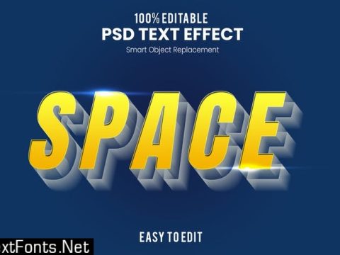 Space 3D Text Effect SVCGSP6