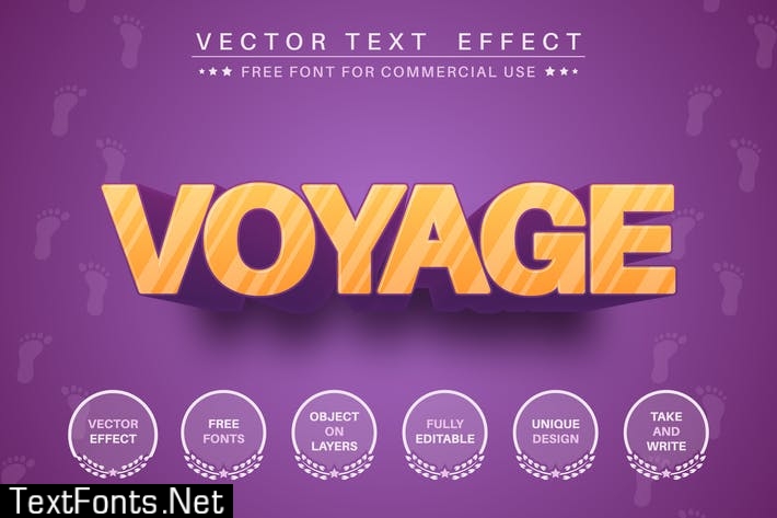 Sunset voyage - editable text effect, font style U72ZF2M