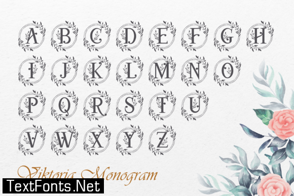 Viktoria Monogram Font