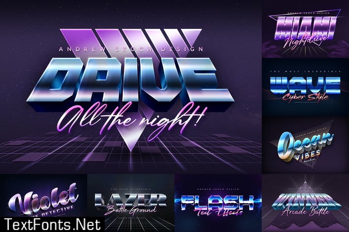 80s Style Text Effects