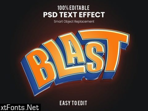 BLAST - 3D Text Effect PSD A2F2HKL