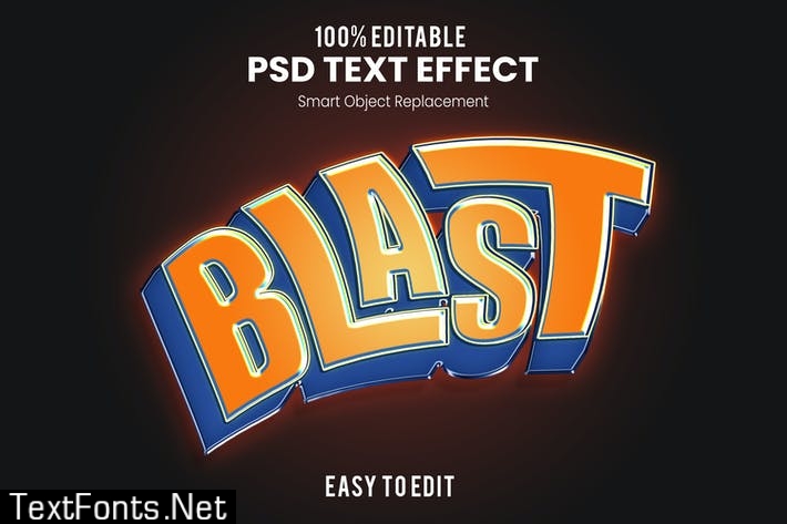 BLAST - 3D Text Effect PSD A2F2HKL