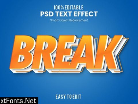 BREAK - 3D Text Effect PSD XL9WGWC