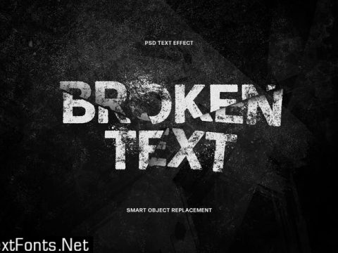 Broken Text Photoshop Effect