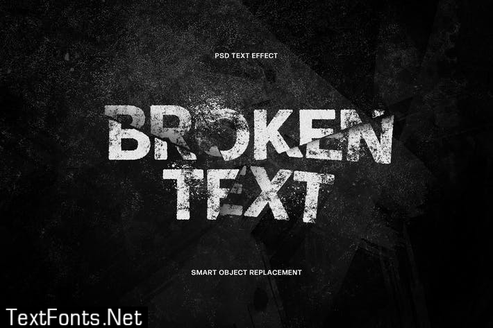 Broken Text Photoshop Effect