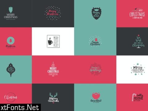 Christmas Logos Set