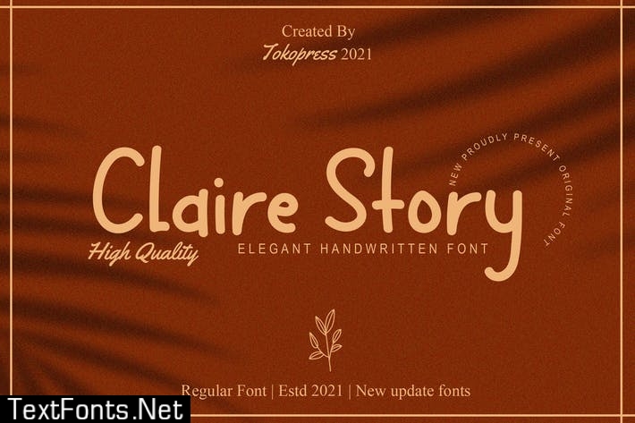 Claire Story - Handwriting font