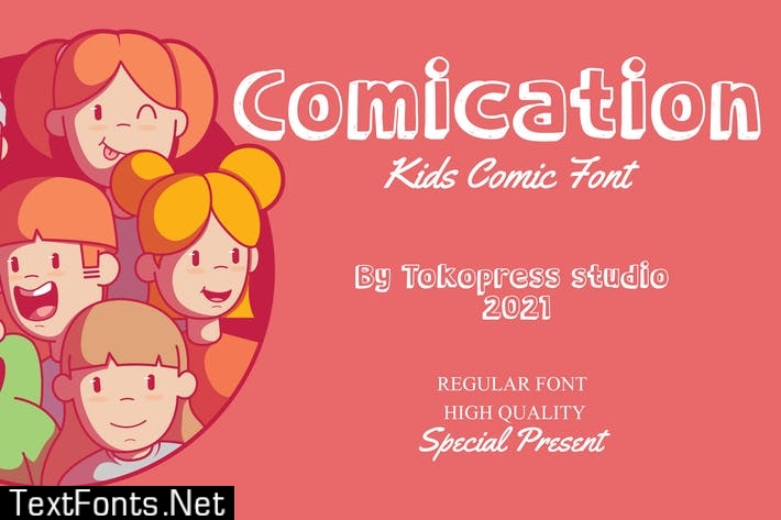 Comication - Cute kids font