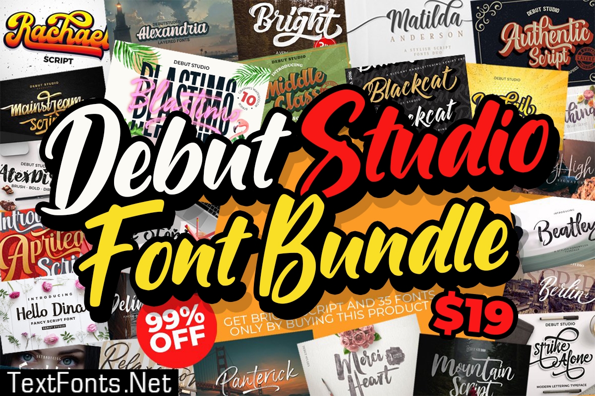 Debut Studio Font Bundle