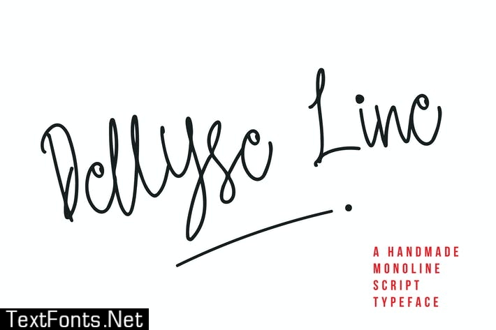 Dellyse Line - A Handmade Monoline Script Typeface