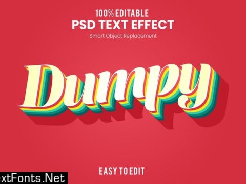 DUMPY - 3D Text Effect PSD Q5M323S