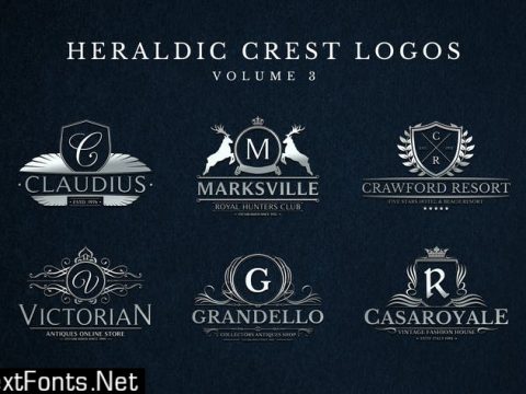 Heraldic Crest Logos Set 3