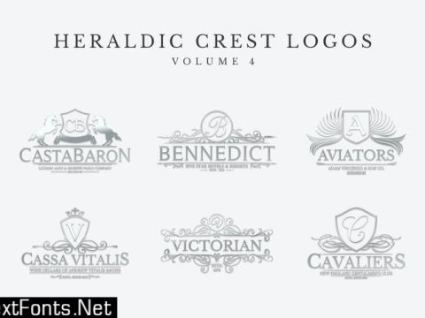 Heraldic Crest Logos Set 4