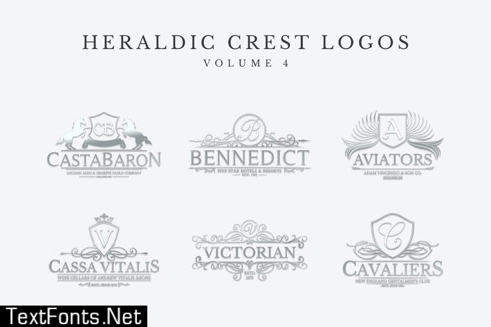 Heraldic Crest Logos Set 4