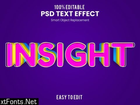 INSIGHT - 3D Text Effect PSD 26VDMDJ