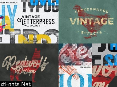 Letterpress & Screenprint Texture Effects Vol.3